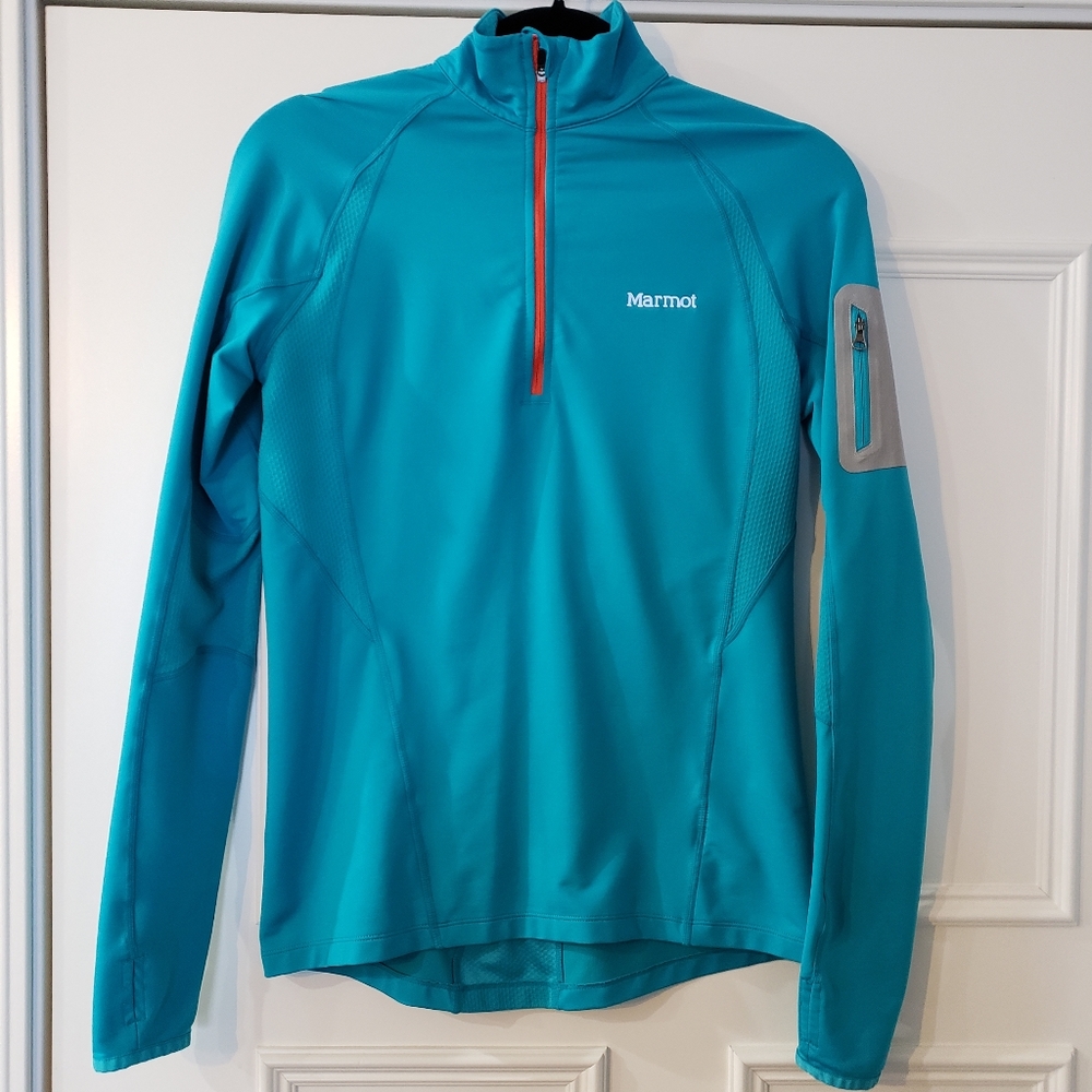 Marmot Half Zip Pullover Jacket: Size Small Teal!
